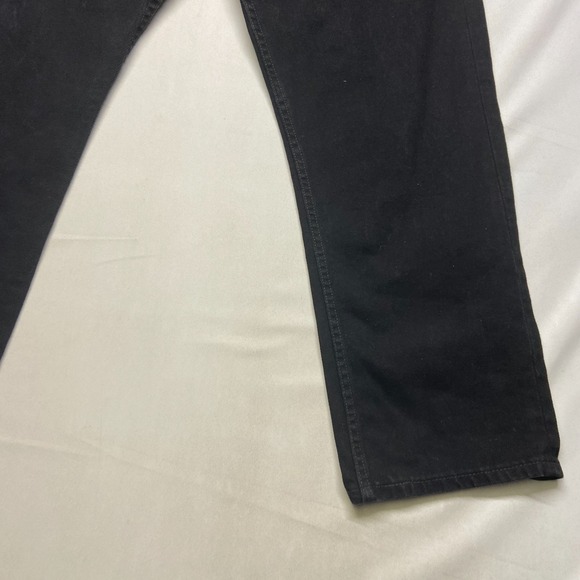 Levi's 505 Regular Fit Jeans Men's 42x30 Black Denim Straight Leg Mid Rise - Picture 10 of 15